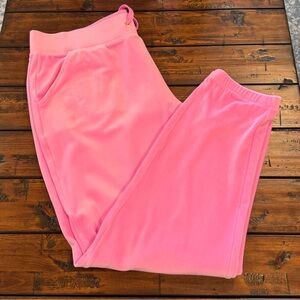 Lilly Pulitzer Light Pink Velour Mallie Joggers XL